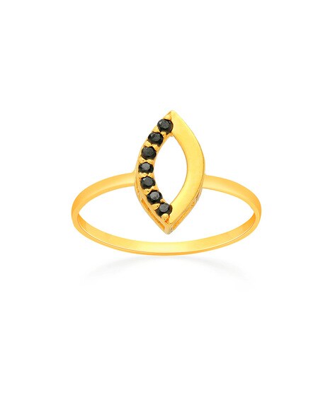 Buy Yellow Gold & Black Rings For Women By Malabar Gold & Diamonds Online |  Ajio.Com