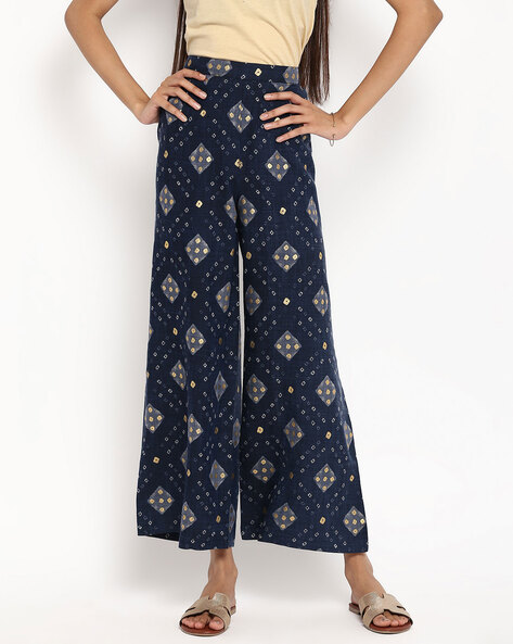 Geometric Printed Full Length  Palazzos Price in India