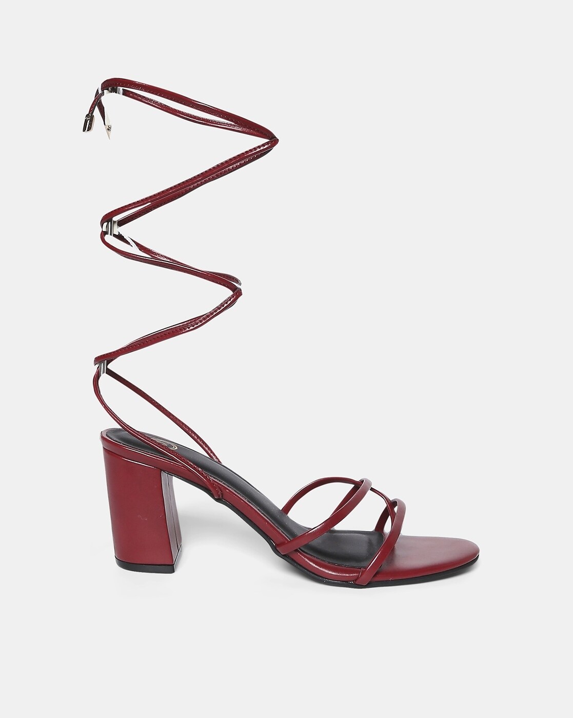 Amazon.com | GENSHUO Strappy Heels for Women Lace Up Chunky Heel Sandals, 3  Inch Block Ankle Wrap Heel Sandals Open Toe Tie Up Heeled Sandal Shoes Red  Size 6 | Heeled Sandals