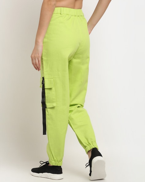 Parachute pants in lime green | Shamla