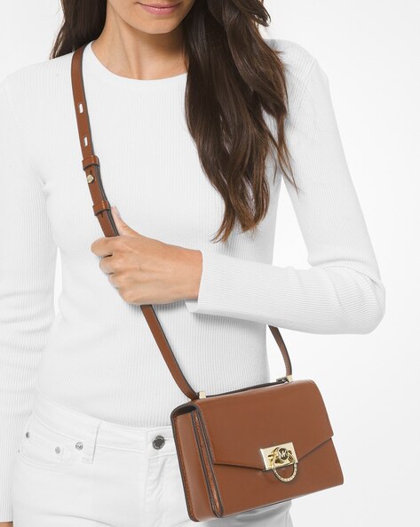 Michael Kors Hendrix Extra-small Leather Crossbody Bag - Brown