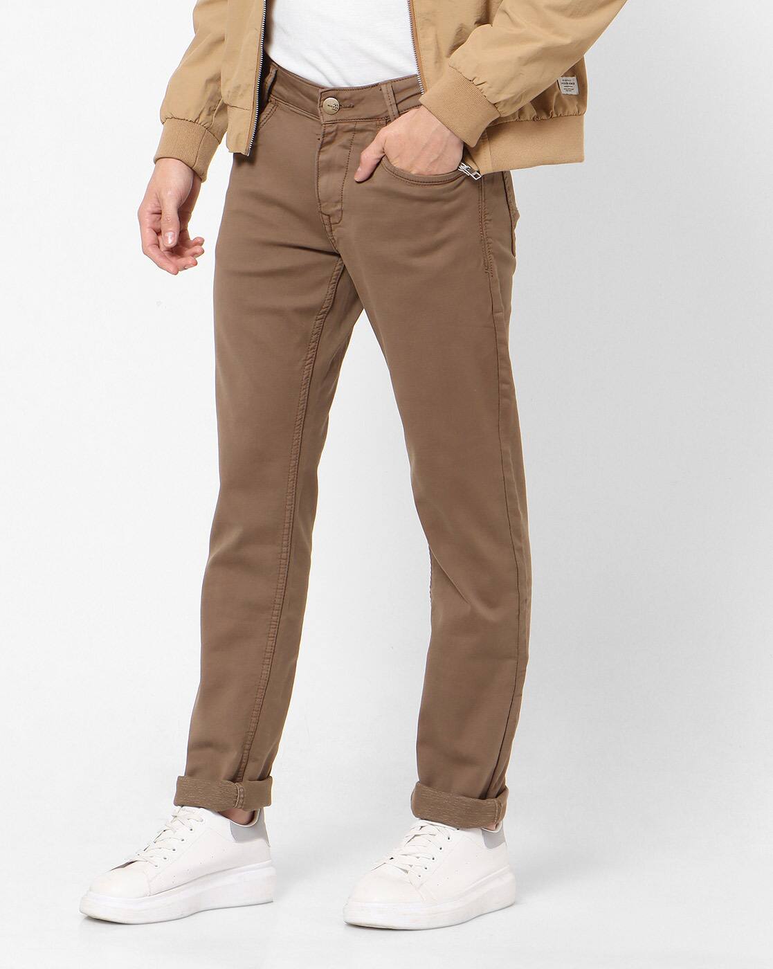 Brown Trousers \u0026 Pants for Men by MUFTI 