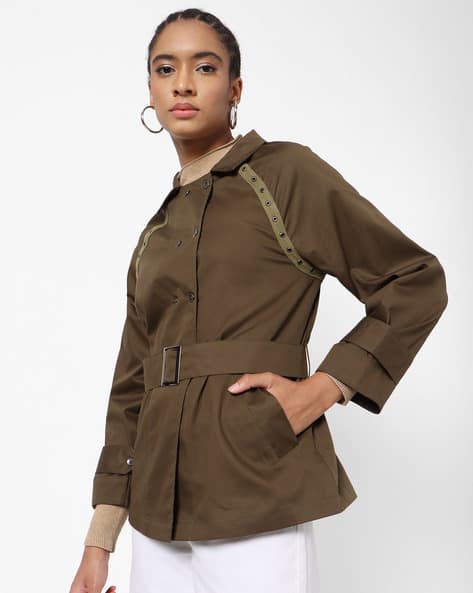 Buy Olive Jackets \u0026 Coats for Women by 