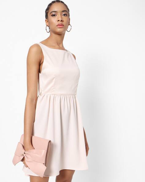 Encrustd Open-Back Skater Dress