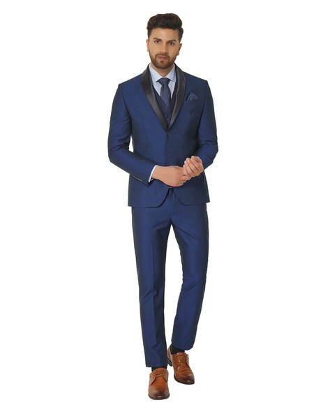 mens navy blue skinny fit suit