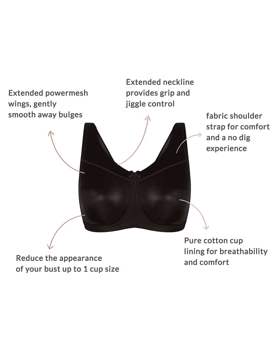 KDDYLITQ Womens Sports Bras No Wire Wireless Bras for Large Breasted Women Push  Up Bra for Small Breasts Padded Push Up Bras for Women Black 40 