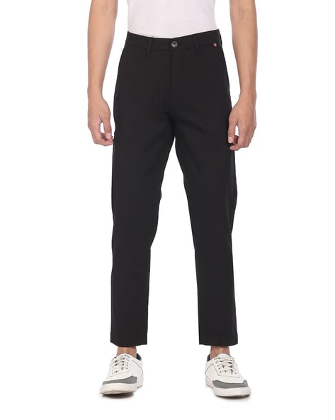 Buy U.S. Polo Assn. Twill Denver Slim Fit Solid Casual Trousers - NNNOW.com