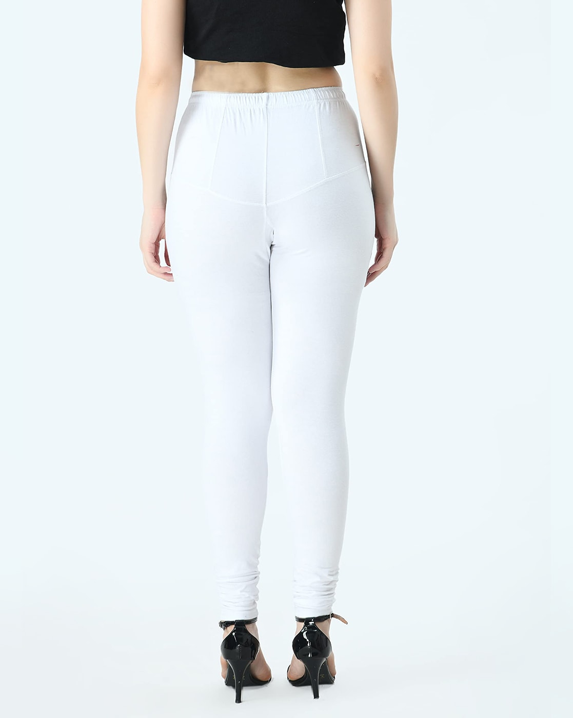 High Waist Women Cream White Solid Skinny Fit Ankle-Length side button  leggings, Party Wear at Rs 190 in Kolkata