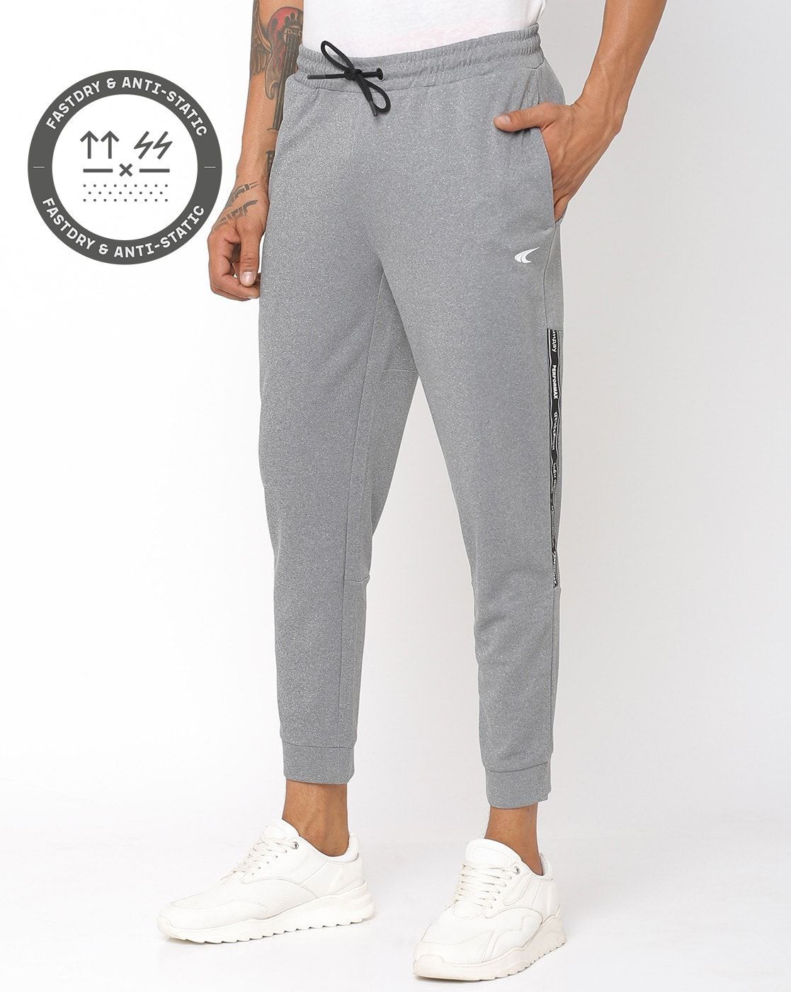 HASHBEAN Solid Men Grey Track Pants - Buy HASHBEAN Solid Men Grey Track  Pants Online at Best Prices in India