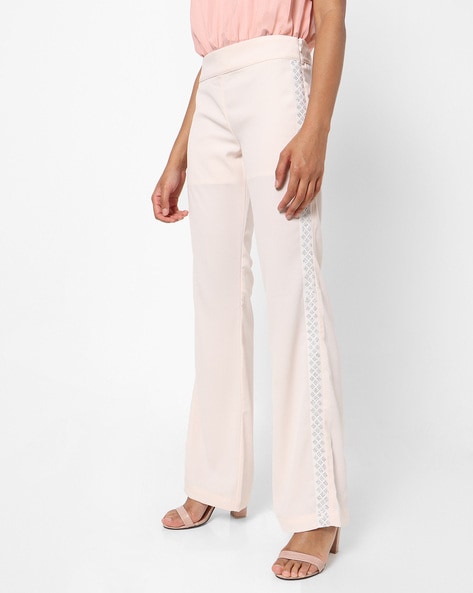 Vayla White Skinny Fit Crepe Trousers  Miss Circle