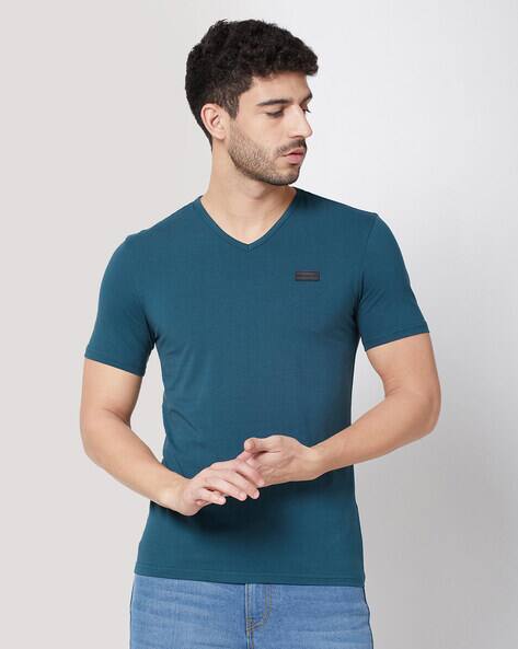 Buy Indigo Tshirts for Men by R\u0026B 