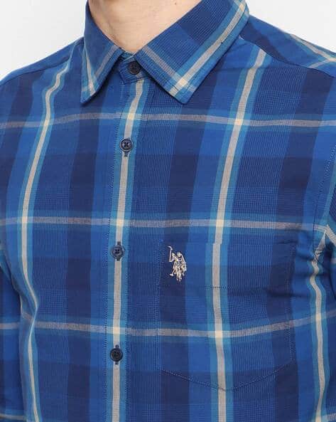 Buy Navy Blue Shirts for Men by U.S 