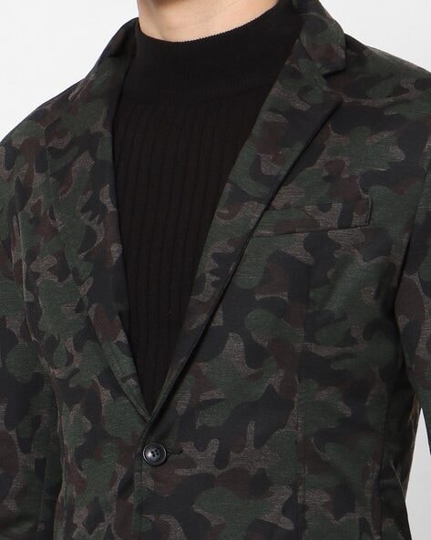 Army print blazer hotsell