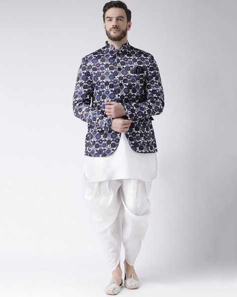 Buy Men's Navy Blue Plain Solid High Neck Recycled Cotton Full Sleeve  Regular Fit Front Open Zipper Winter Wear Casual Jackets Online India -  urgear. – UrGear