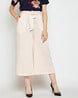 Mid-Rise Culottes with Waist Tie-up