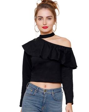 one cold shoulder tops