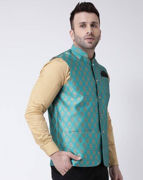 Buy Turquoise 3-Piece Ethnic Suit for 