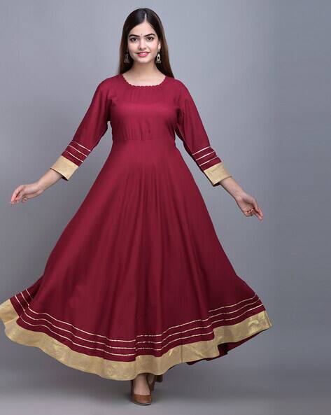 Buy Burgundy Kurta Suit Sets for Women 