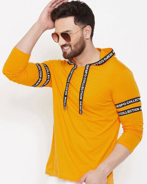 yellow taping sweatshirt