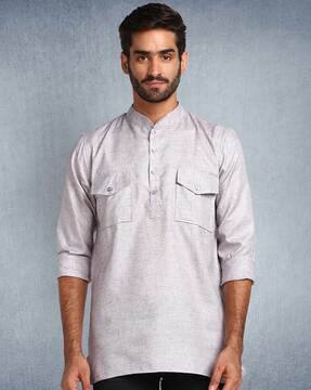 Buy Grey Kurtas for Men by hangup 