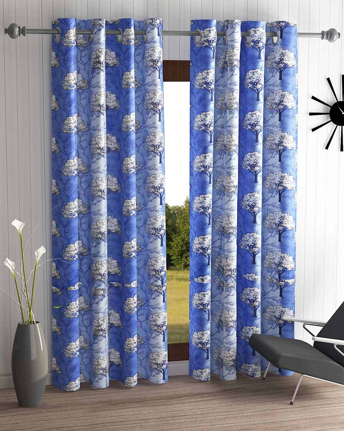 Buy Blue Curtains & Accessories for Home & Kitchen by Home Sizzler Online