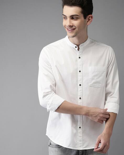 off white button up mens