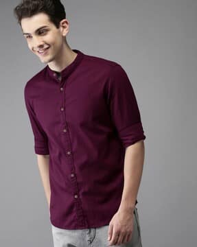 Magenta Shirts for Men by ZAVLIN Online 