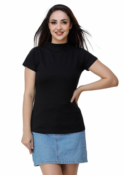 Buy Black Tshirts for Women by CLAFOUTIS Online