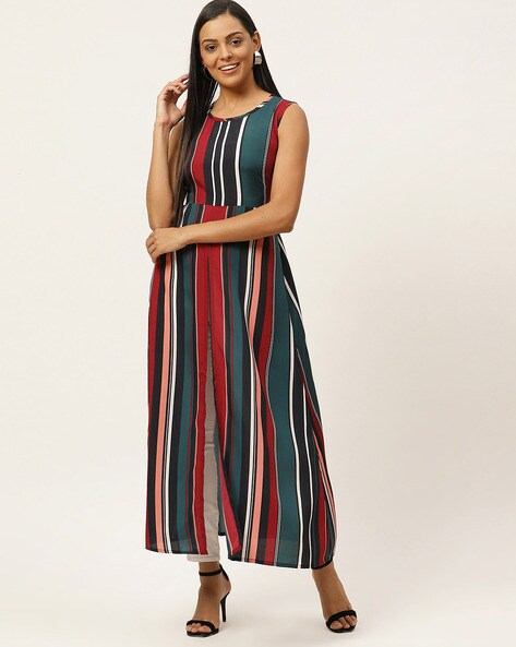 Striped 2024 gown dress