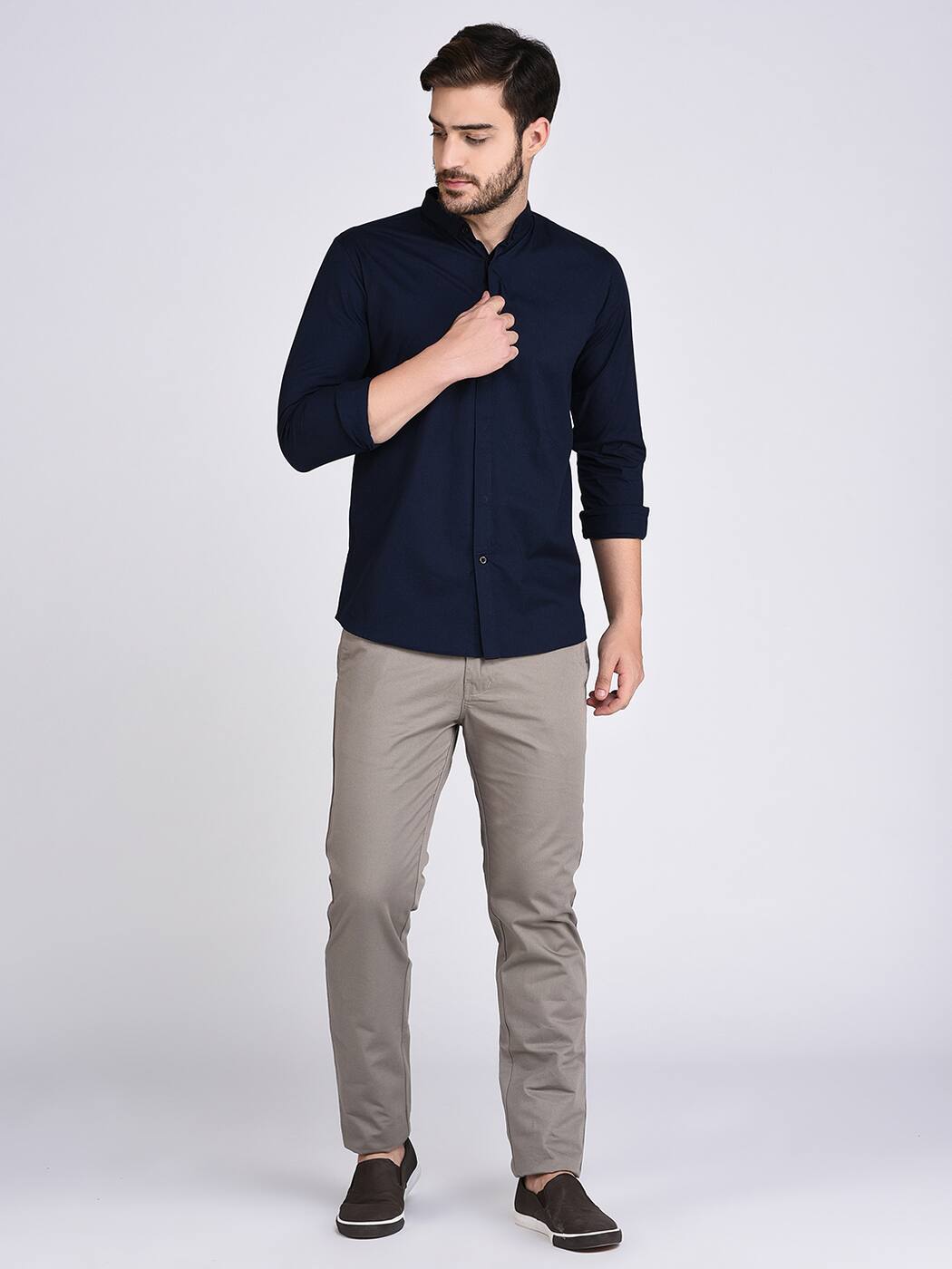 Buy Navy Blue Shirts for Men by RIGO 