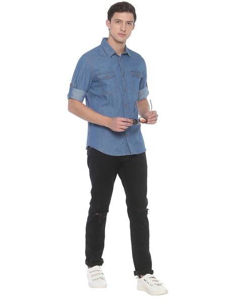 Esprit casual vintage denim #shirt... My personal favorite!!!! | Men shirt  style, Clothes, Cool outfits