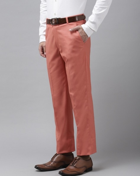 Formal Pants for Men  Mens Slim fit Formal Pant  Office wear Trousers   Dark Moor Peach colour