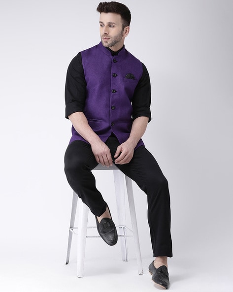 Wine Nehru Jacket for Men – jainsonstycoon.com