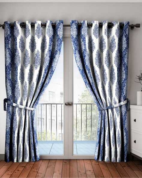 Buy Blue Curtains & Accessories for Home & Kitchen by Home Sizzler Online