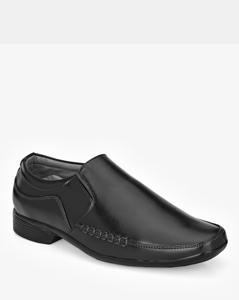 black formal slip on shoes