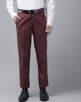 Buy Maroon Trousers \u0026 Pants for Men by 