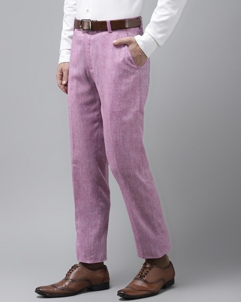 Allen Solly Trousers  Chinos Allen Solly Purple Trousers for Men at  Allensollycom
