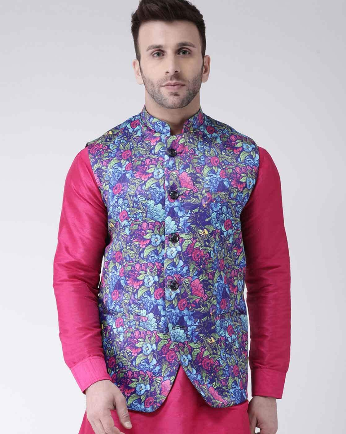 Purple nehru jacket set - HILO DESIGN - 4169858