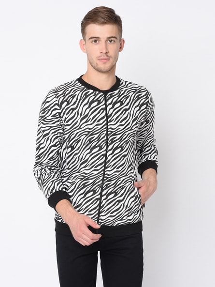 Tiger Print Bomber Jacket | boohooMAN USA