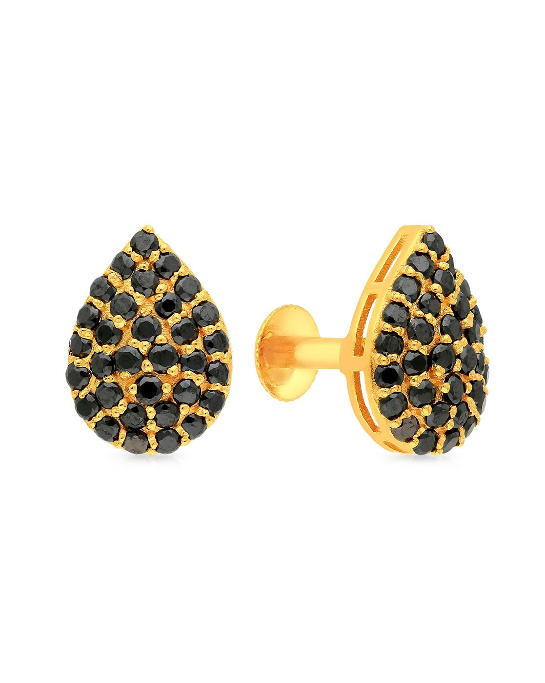 Buy 0.50 Carat (ctw) 14K Yellow Gold Round Black Diamond Ladies Stud  Earrings 1/2 CT Online at Dazzling Rock