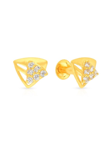 Buy Malabar Gold and Diamonds Floral 22 kt Gold Earrings Online At Best  Price @ Tata CLiQ
