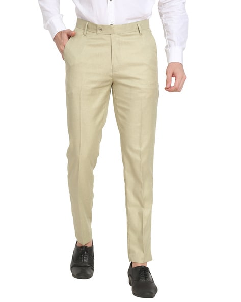 Buy Beige Trousers & Pants for Men by PARK AVENUE Online | Ajio.com