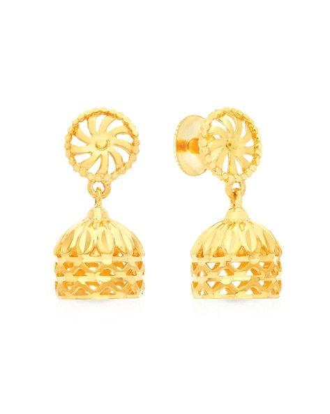 Buy Slimovals Gold Earrings 22 KT yellow gold (4.2 gm). | Online By Giriraj  Jewellers