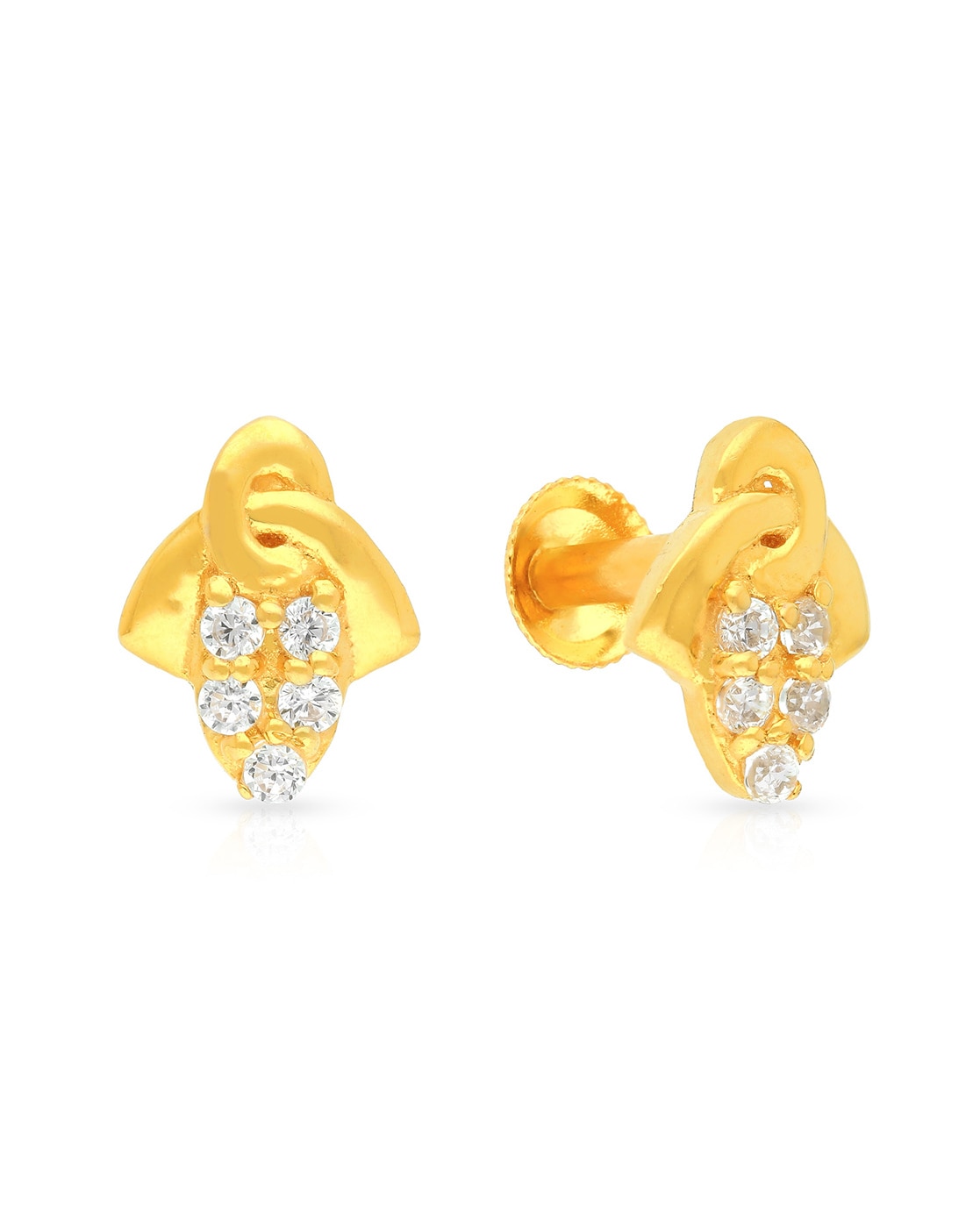 Buy Malabar Gold & Diamonds 22 Kt Purity Yellow Gold Earring Mhaaaaaahkbq_Y  For Women at Amazon.in