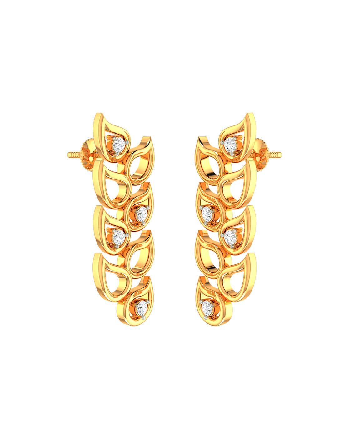 Buy Gold Earrings for Women by Zeya Online | Ajio.com