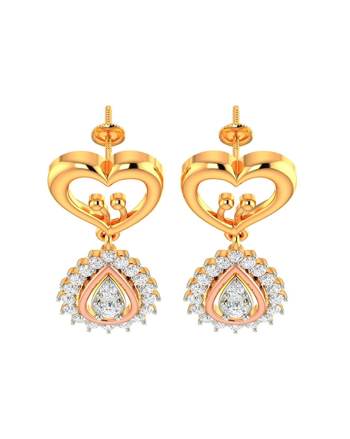 Buy Dual-Toned Earrings for Women by Zeya Online | Ajio.com