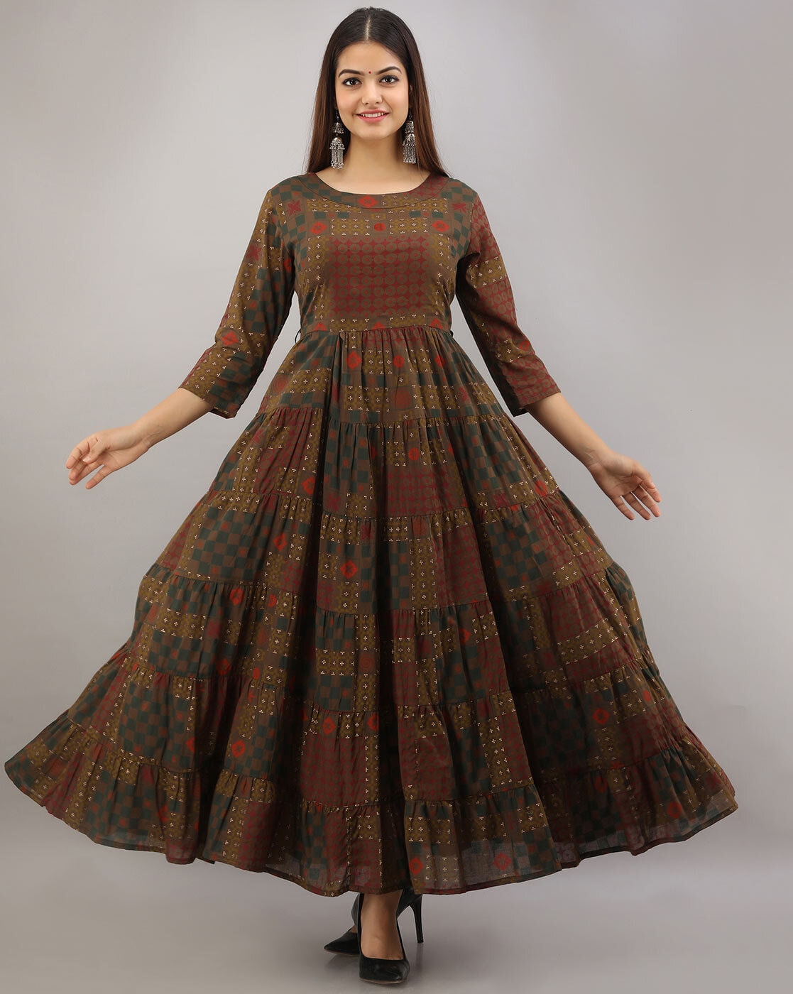 Buy Brown Dresses & Gowns for Women by GULMOHAR JAIPUR Online ...