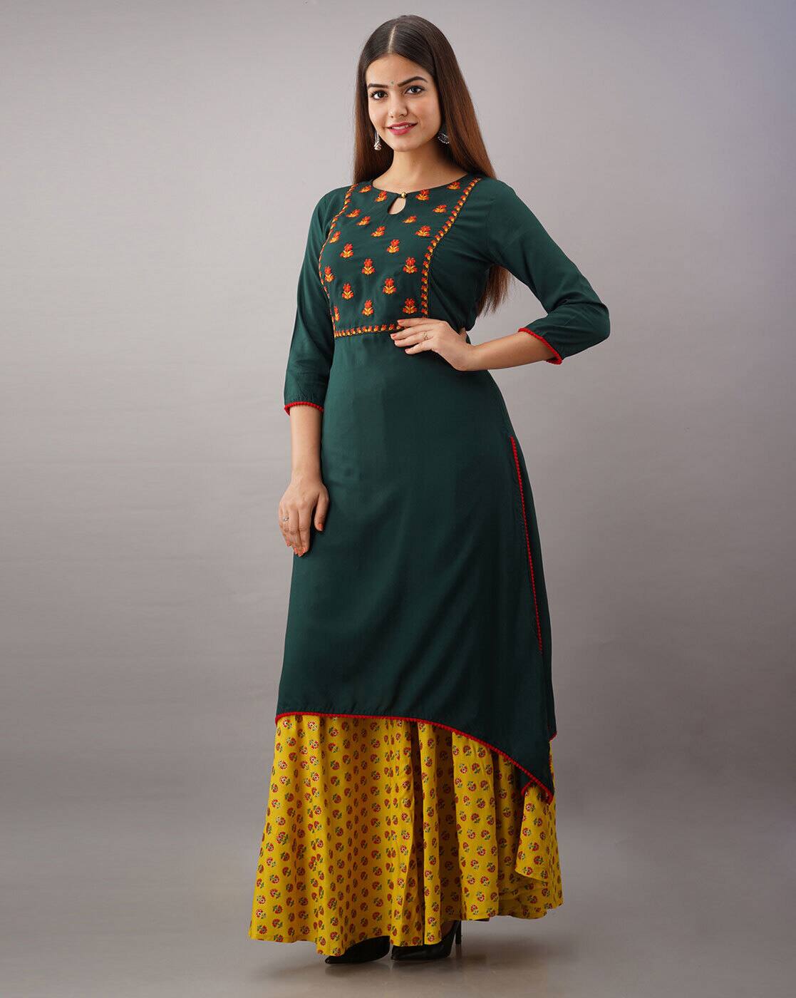 Discover more than 92 myntra kurti with skirt thtantai2