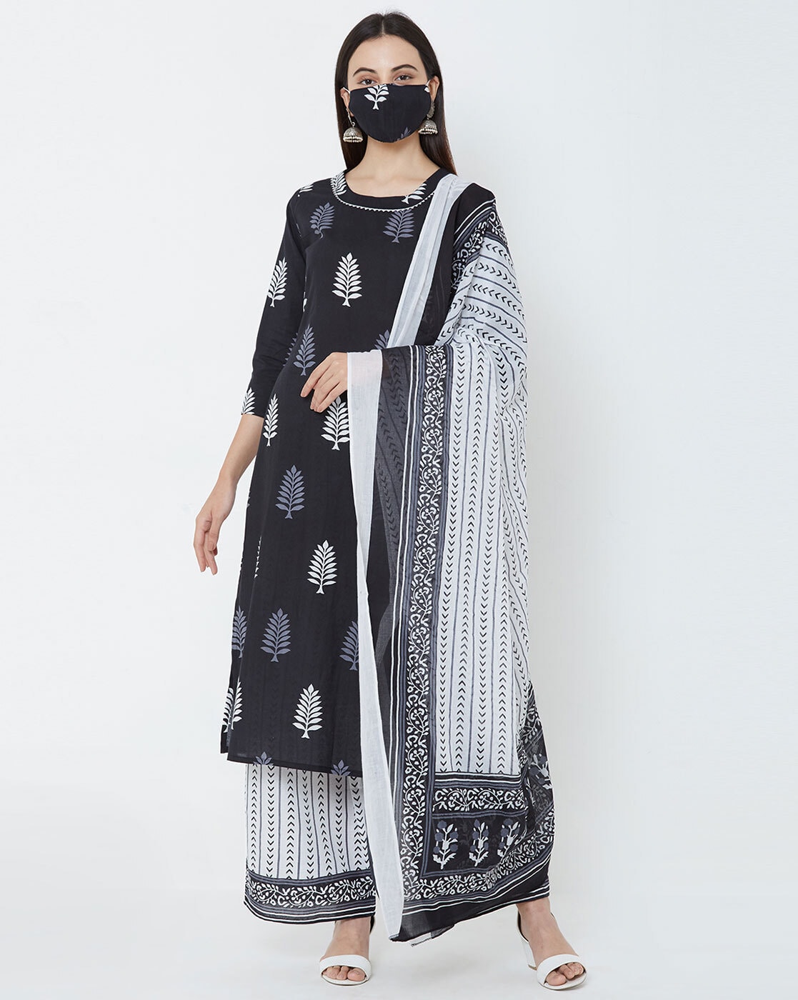 fashor black kurta