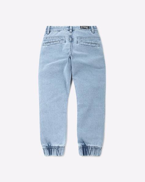 Heavy Wash Jogger Jeans with 5-pocket Styling view 2